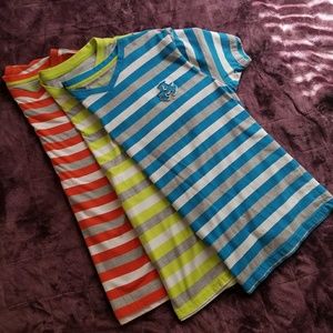 3 striped t-shirts